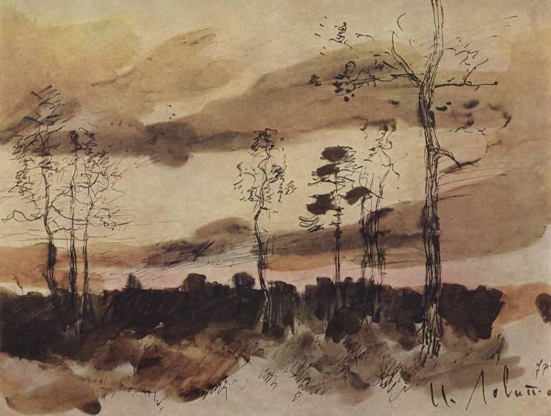 Закат. Опушка леса. 1900, Исаак Ильич Левитан