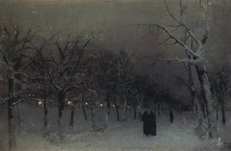 Бульвар зимой. 1883, Исаак Ильич Левитан