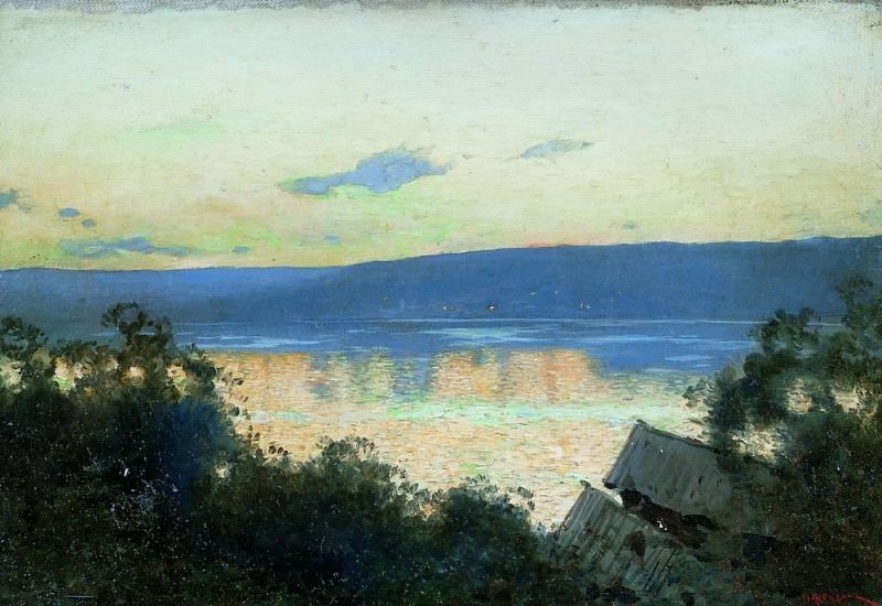 evening on the Volga 1. 1888, Isaac Ilyich Levitan