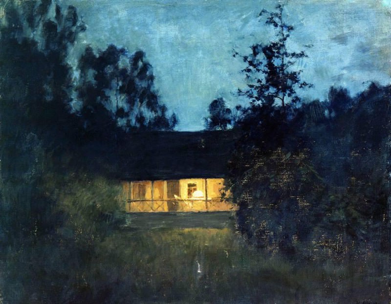 In the country at dusk. 1890, Isaac Ilyich Levitan