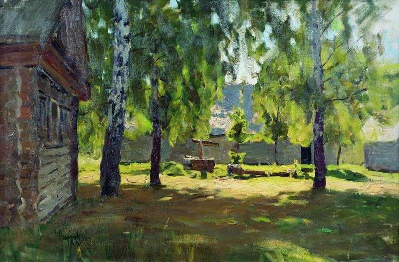 Sunny day. At the hut. 1898, Isaac Ilyich Levitan