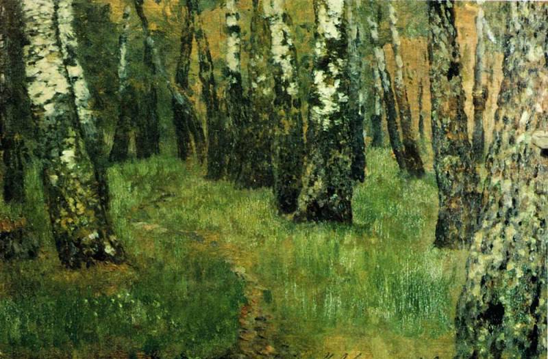 In the birch grove. 1880, Isaac Ilyich Levitan