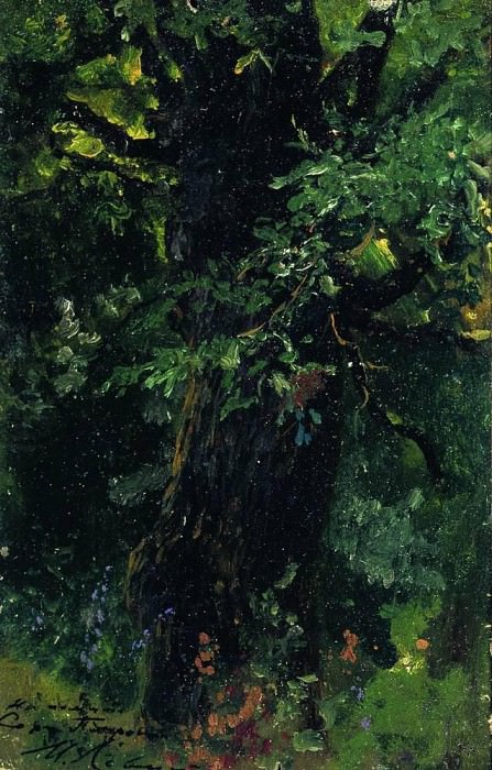 oak barrel in early summer, Isaac Ilyich Levitan