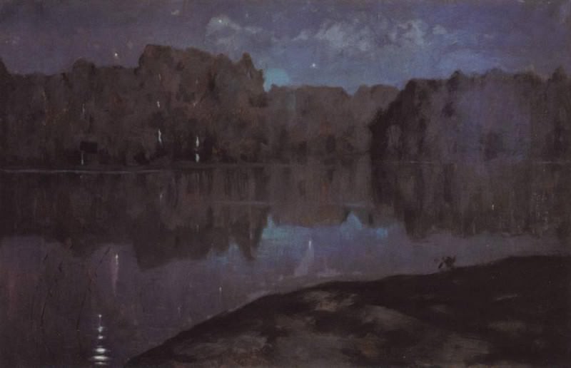 Ночь. Берег реки. Конец 1890-х, Исаак Ильич Левитан