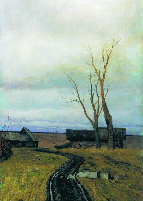 Autumn. The road to the village. 1877, Isaac Ilyich Levitan