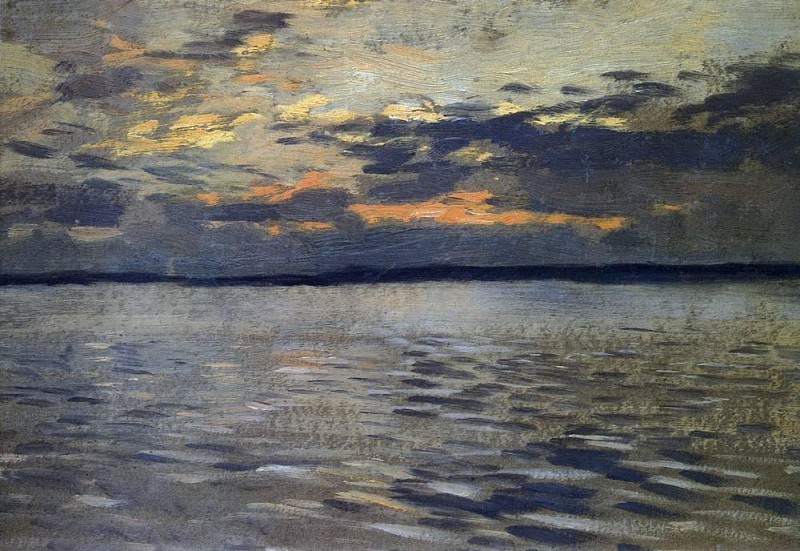 Озеро. Вечер. 1890-е, Исаак Ильич Левитан