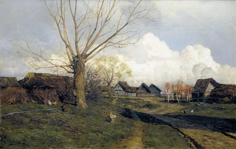 Savvinskaya settlement near Zvenigorod 1. 1884, Isaac Ilyich Levitan