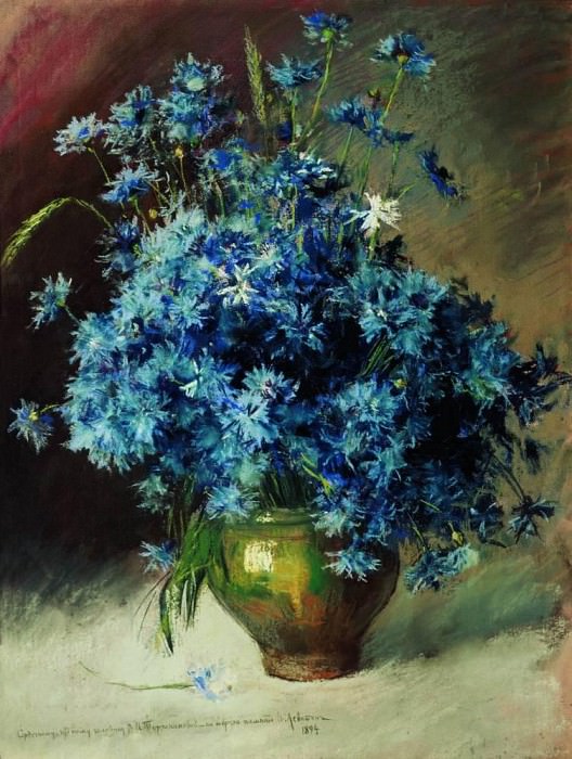 Cornflowers. 1894, Isaac Ilyich Levitan