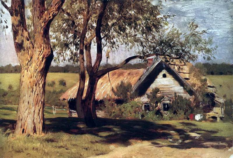 House with a broom. The first half of 1880, Isaac Ilyich Levitan
