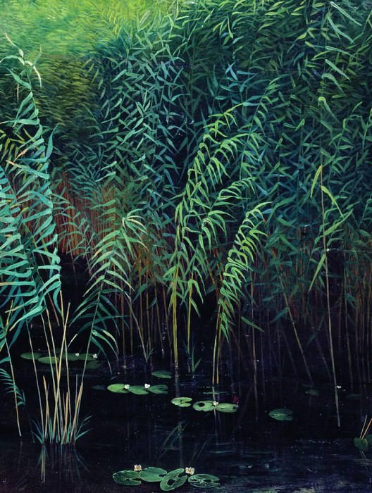 Reeds and water lilies. 1889, Isaac Ilyich Levitan