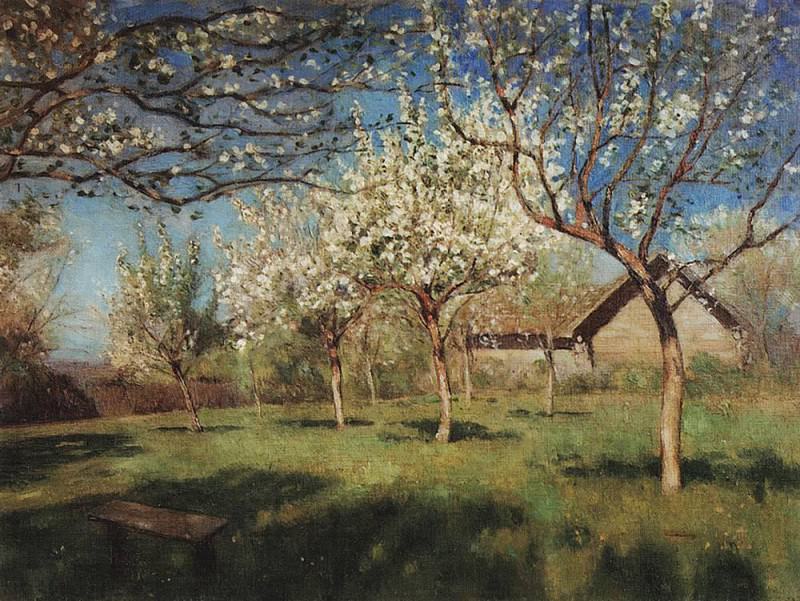 Цветущие яблони4. 1896, Исаак Ильич Левитан