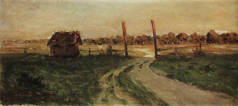 Landscape with hut. 1899, Isaac Ilyich Levitan