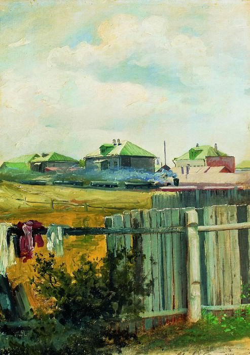 Пейзаж с забором, Исаак Ильич Левитан