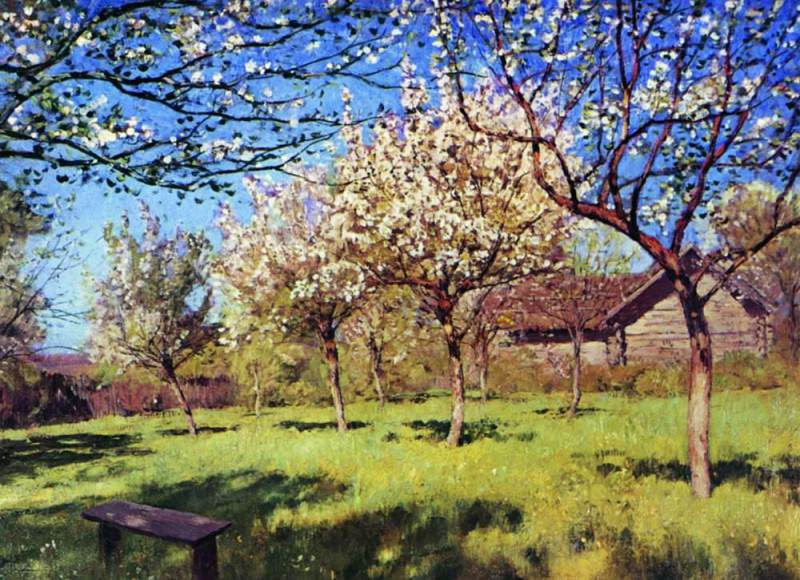 Цветущие яблони3. 1896, Исаак Ильич Левитан