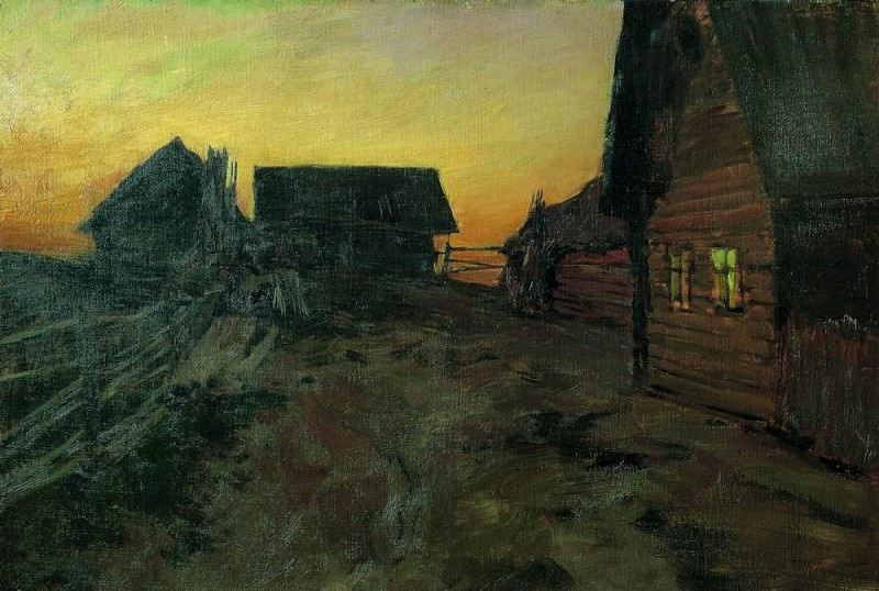 cottages 1. 1899, Isaac Ilyich Levitan