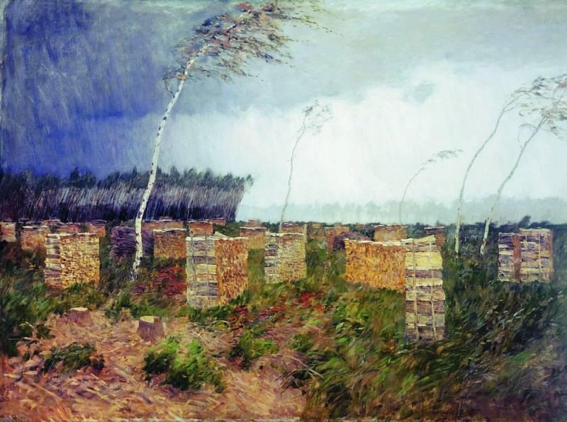 Storm. Rain. 1899, Isaac Ilyich Levitan