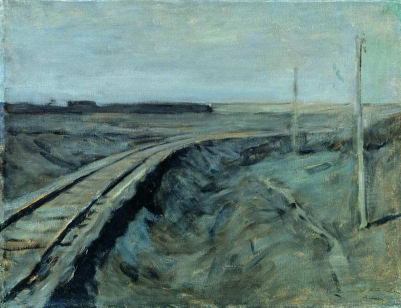 railroad tracks. 1898-1899, Isaac Ilyich Levitan