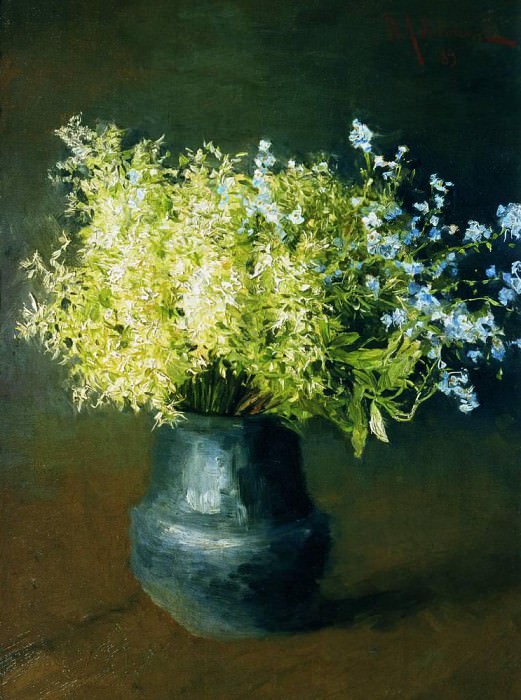 Forest violets and forget-me. 1889, Isaac Ilyich Levitan