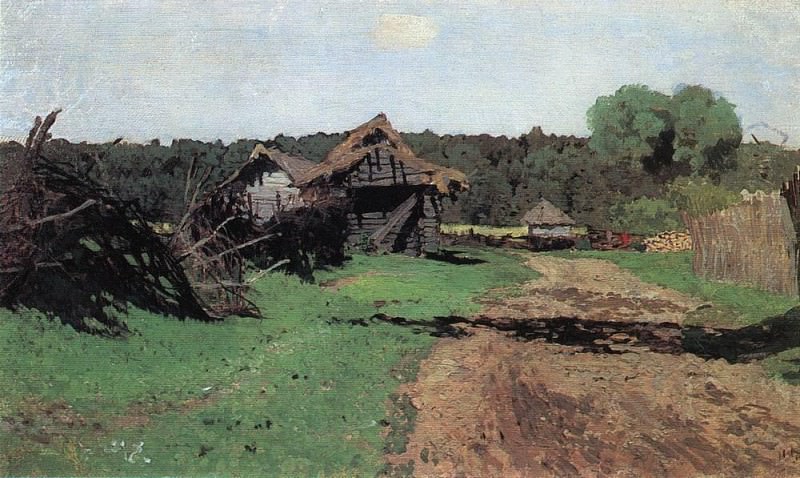 Entrance to the village. 1884, Isaac Ilyich Levitan