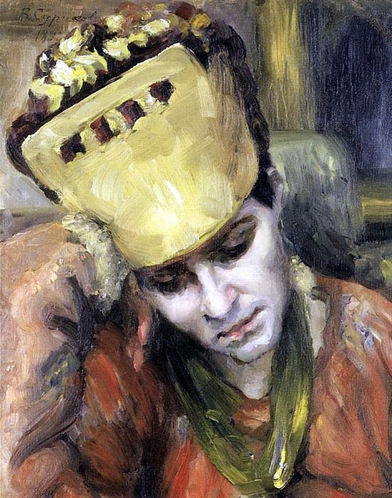 Portrait of a young woman in a headdress, Vasily Ivanovich Surikov