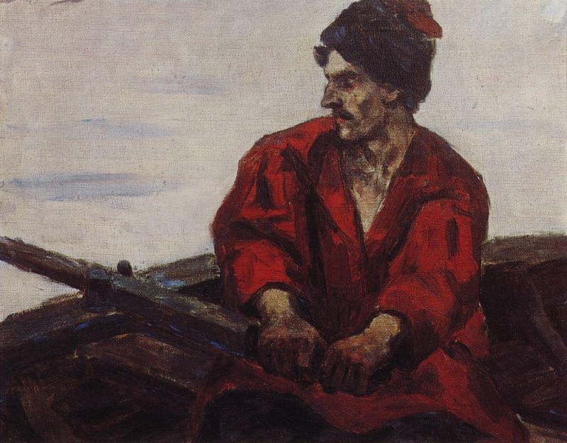 rower in the boat, Vasily Ivanovich Surikov