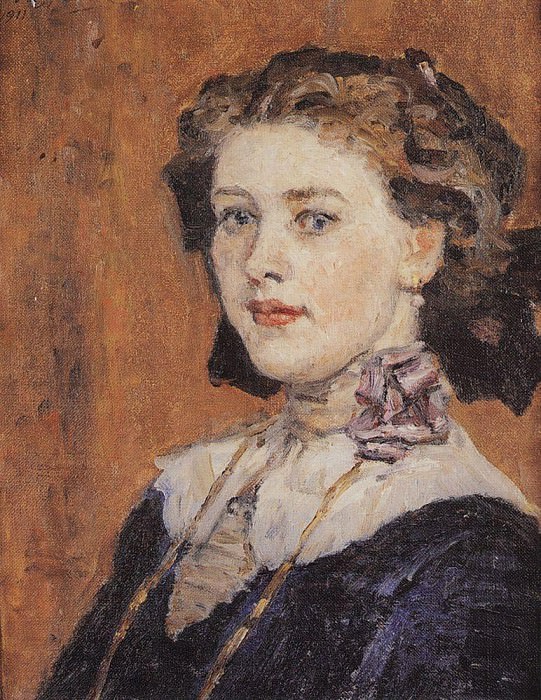 Portrait of a young woman, Vasily Ivanovich Surikov