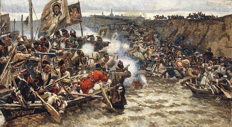 The conquest of Siberia by Ermak, Vasily Ivanovich Surikov