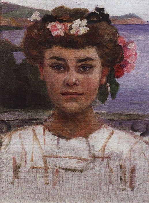 Head girl. Portrait ZS Haminovoy, Vasily Ivanovich Surikov