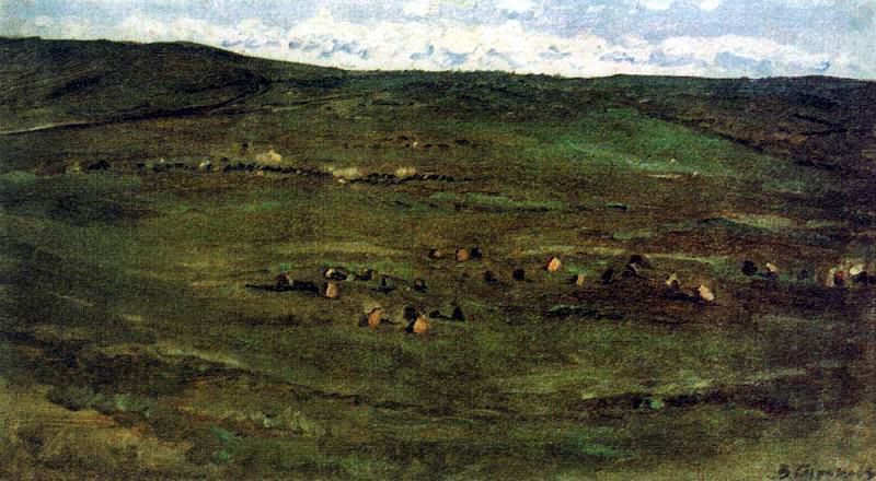 herd of horses in the Baraba steppe, Vasily Ivanovich Surikov