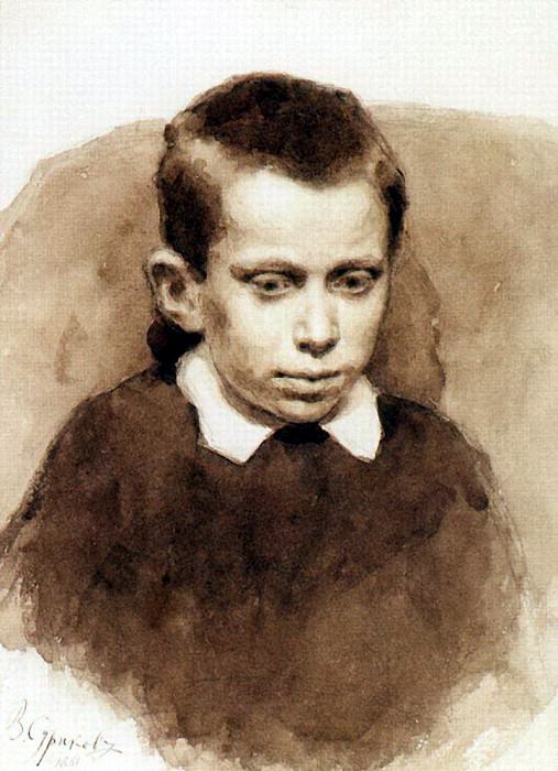 Portrait of Alexander S. Matveev in childhood, Vasily Ivanovich Surikov