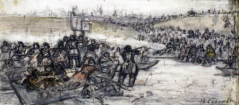 Conquest of Siberia by Yermak 1, Vasily Ivanovich Surikov