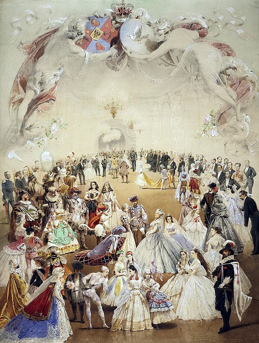 Zichy, Mihaly – fancy dress ball at the palace of Princess Helena Kochubey in honor of Emperor Alexander II on Feb. 5, 1865, Hermitage ~ Part 05
