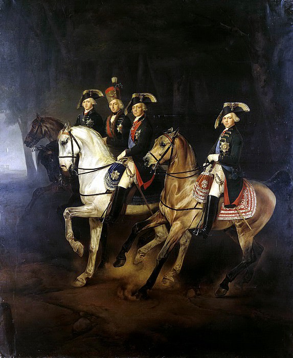 Equestrian Portrait of Emperor Paul I c and sons Joseph, Palatine of Hungary, Hermitage ~ Part 05