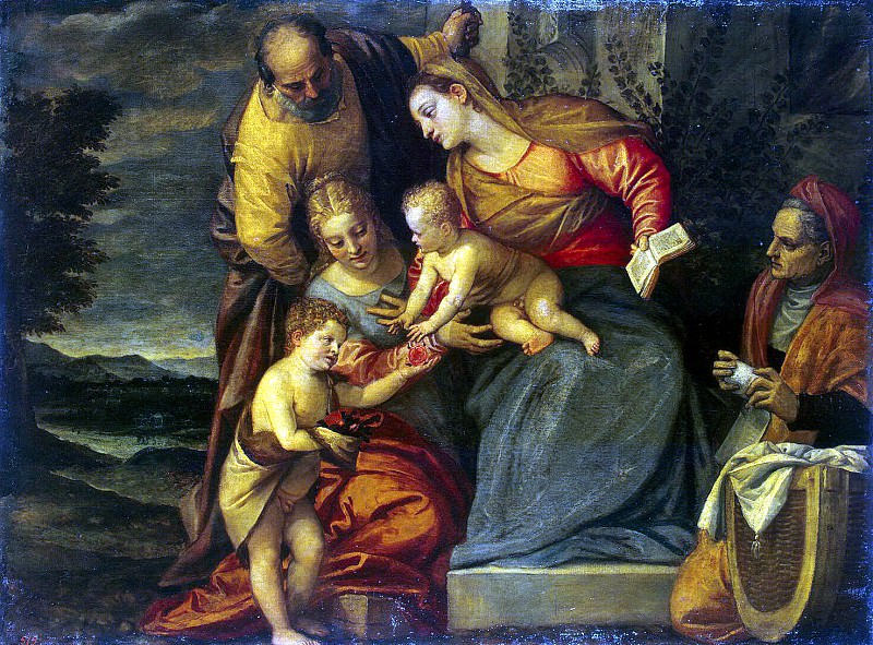 Caliari, Benedetto – Holy Family with St. Catherine, Anna and John, Hermitage ~ Part 05