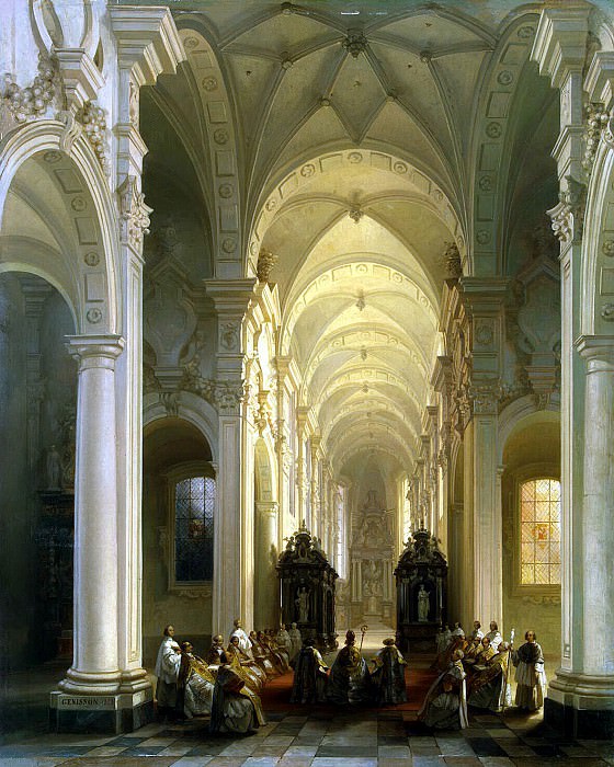 Zhenisson, Jules Viktor – Interior of the church in Averbode, Hermitage ~ Part 05