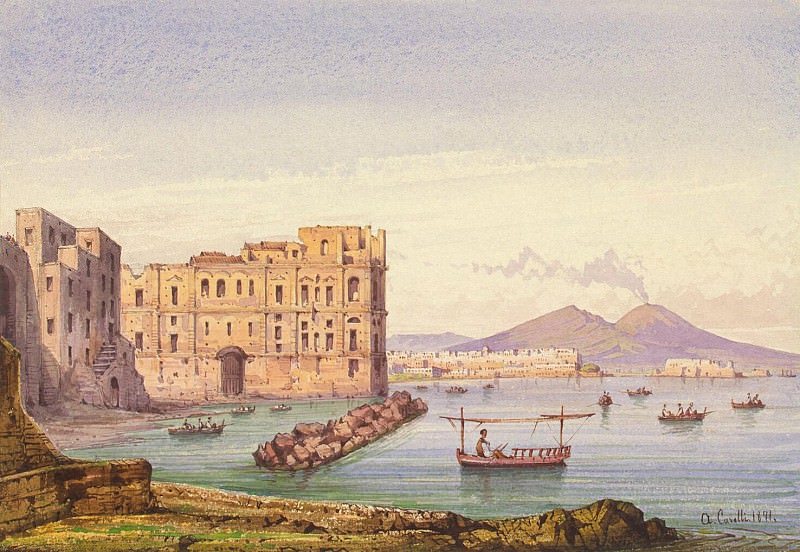 Carell, Achille – Neapolitan Landscape with a view of Vesuvius, Hermitage ~ Part 05