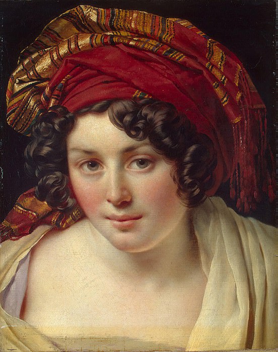 Girodet, Louis – Head of a Woman in a turban, Hermitage ~ Part 05