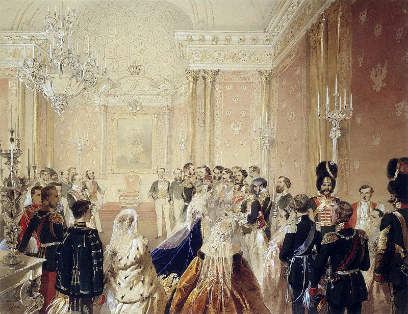 Zichy, Mihaly – Congratulations to Alexander II, 1 January 1863 the diplomatic corps, Hermitage ~ Part 05