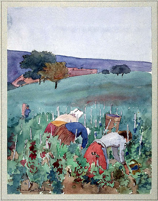Lombard, Edmond – Landscape with women in the Vineyard, Hermitage ~ part 07
