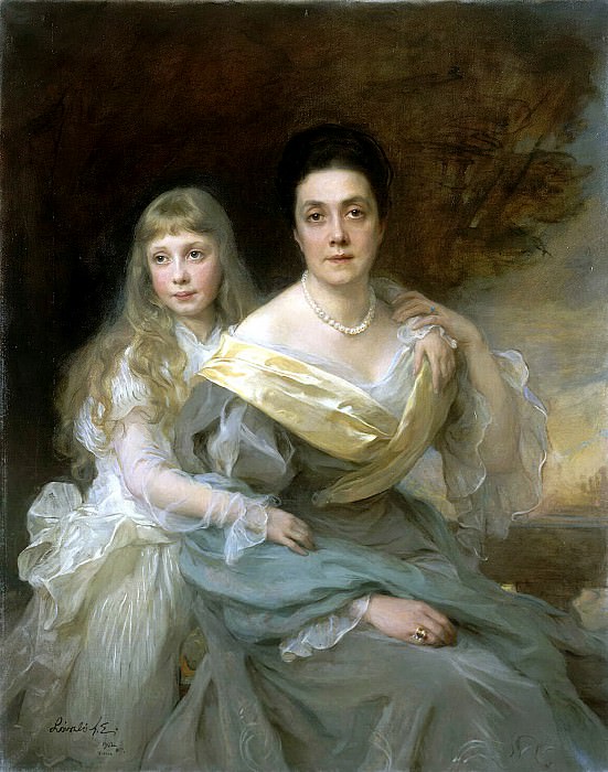 Laszlo Fülöp – Portrait of a Lady with her daughter , Hermitage ~ part 07
