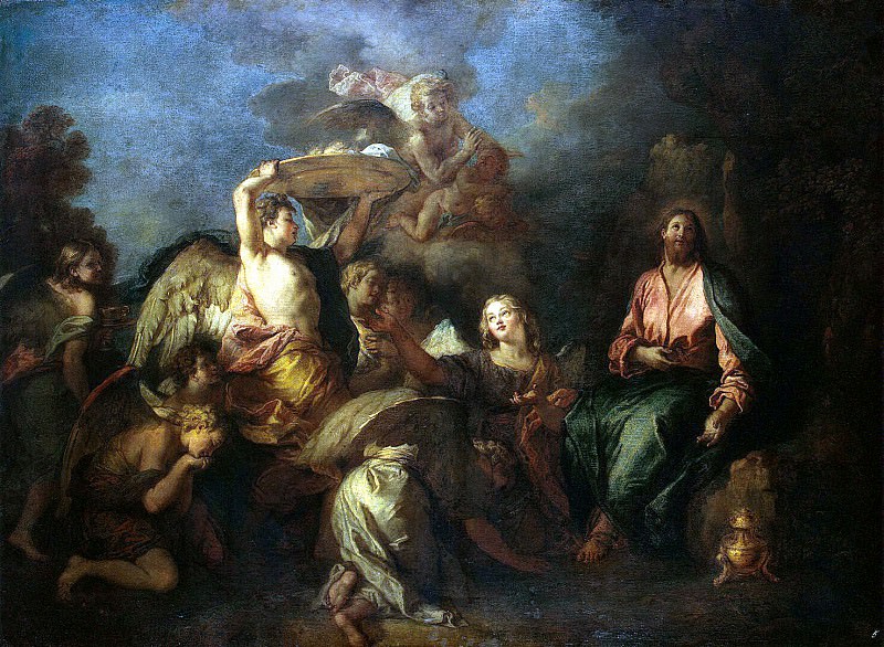Lafosse, Charles de – Christ in the desert, surrounded by angels, Hermitage ~ part 07