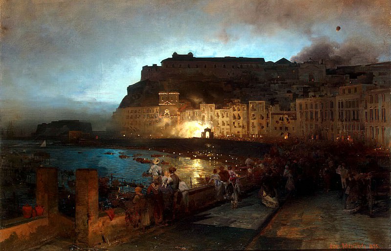 Achenbach, Oswald – Fireworks in Naples, Hermitage ~ Part 01