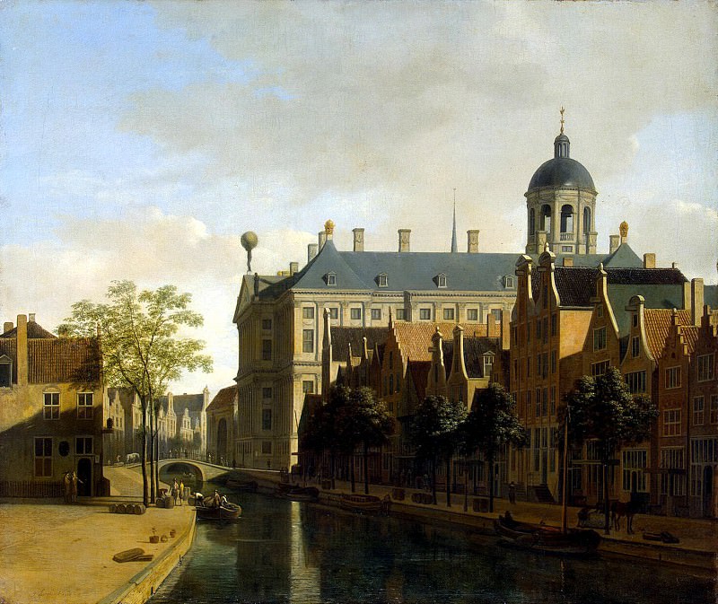 Berkheyde, Gerrit Adriaanse – Type of channel and the town hall in Amsterdam, Hermitage ~ Part 01