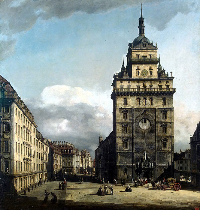 Bellotto, Bernardo – Square in front of the church the Cross in Dresden, Hermitage ~ Part 01