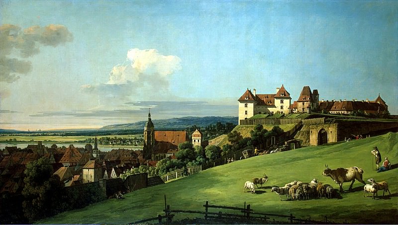 Bellotto, Bernardo – View of Pirna from the castle Sonnenstein, Hermitage ~ Part 01