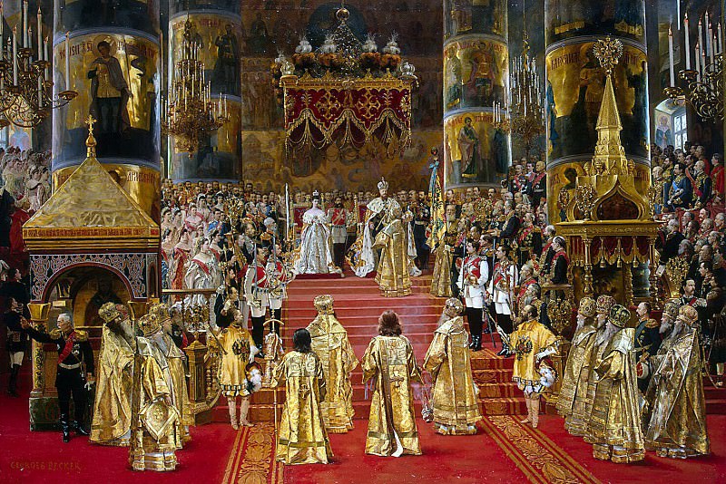 Becker, Georges – Coronation of Emperor Alexander III and Empress Maria Feodorovna, Hermitage ~ Part 01