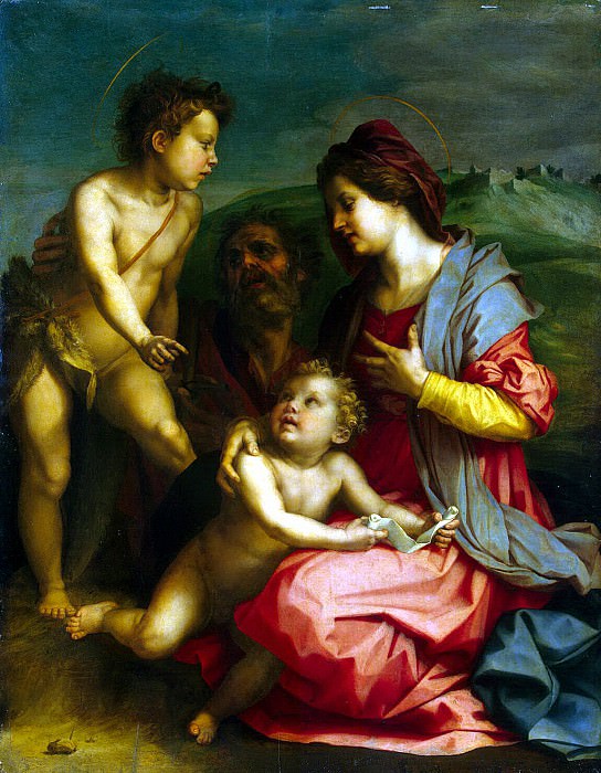 Andrea del Sarto – Holy Family with John the Baptist, Hermitage ~ Part 01