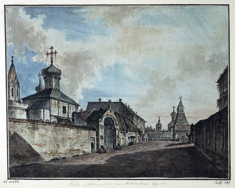 Alekseev, Fedor – View of the Church of Our Lady and Grebnevskoy Vladimirsky Gate Chinatown, Hermitage ~ Part 01