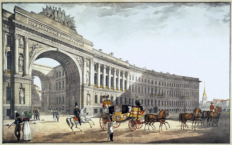 Beggrov, Karl Petrovich – View of the arch of the General Staff of the Palace Square, Hermitage ~ Part 01