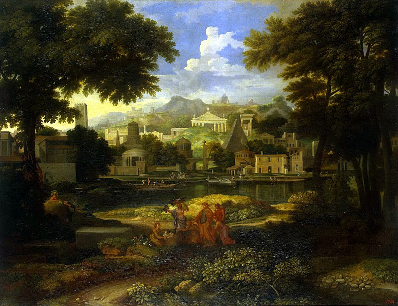 Alegre, Etienne – Landscape with Moses, rescued from the water, Hermitage ~ Part 01